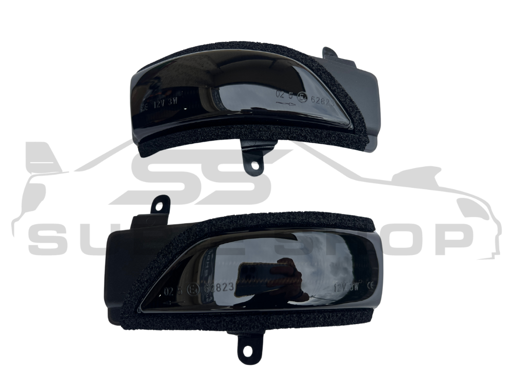 Smoked Blk Sequential Side Mirror Indicators For Subaru Impreza Liberty Forester