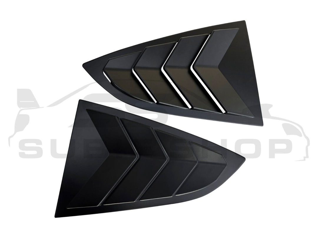 Side Rear Window Louvers Pair Trim For 21 - 23 Subaru BRZ Toyota 86 Matt Black