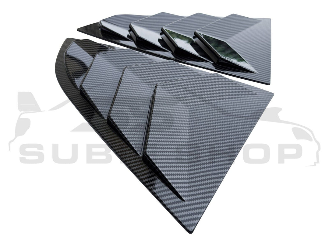 Side Rear Window Louvers Pair Trim For 21 - 23 Subaru BRZ Toyota 86 Carbon Fiber