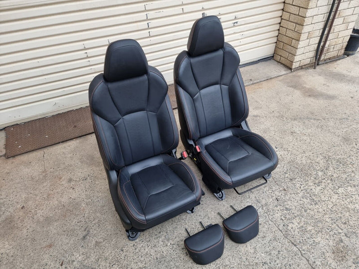 Subaru XV GT 2017 - 21 Orange Stitching Leather Interior Front Seats Driver Pair