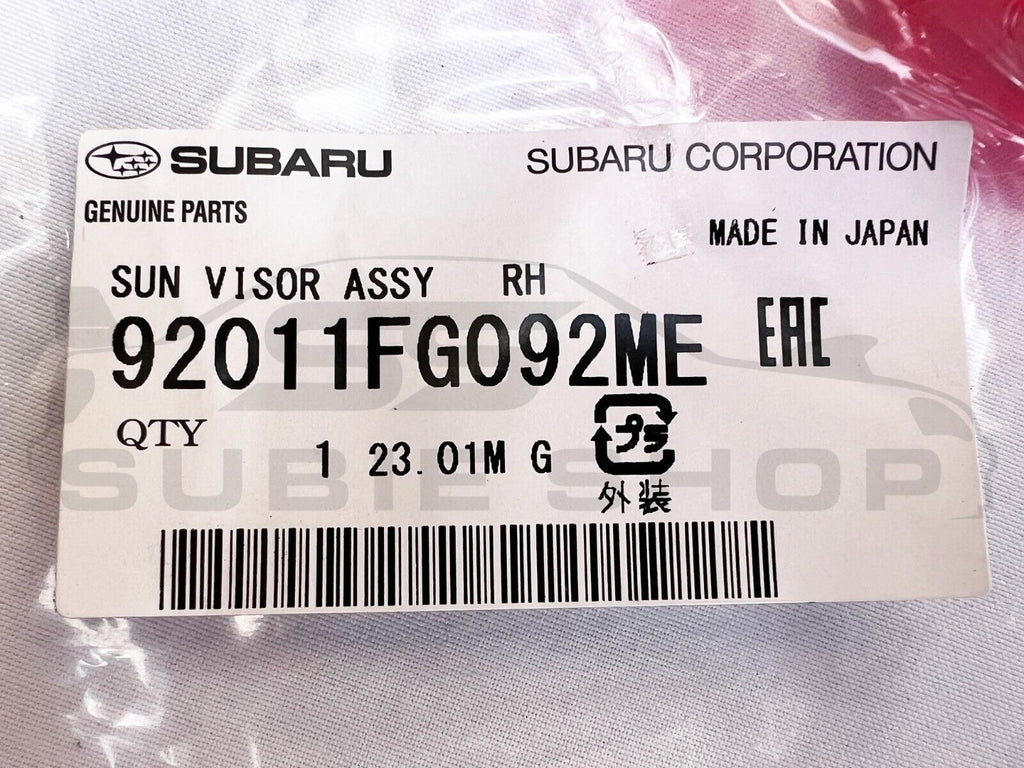 2008 subaru deals impreza sun visor