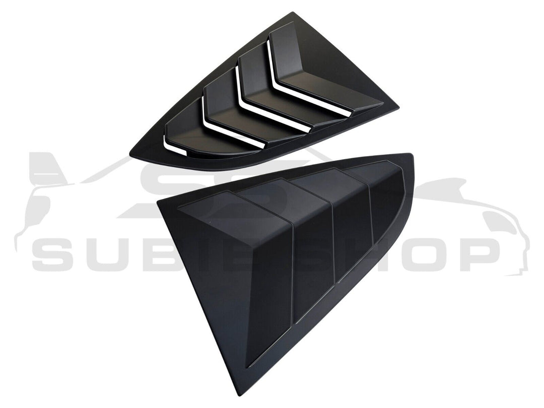 Side Rear Window Louvers Pair Trim For 21 - 23 Subaru BRZ Toyota 86 Matt Black