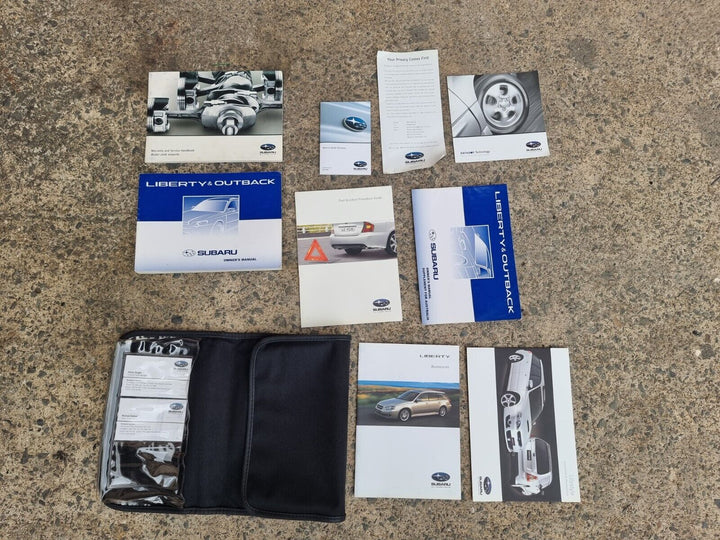 Subaru Liberty GT Turbo GEN 4 03 -06 History Log Book Wallet Brochures