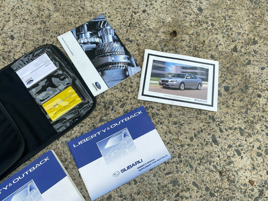 Subaru Outback Liberty GT GEN 4 2003 2009 Log Book Wallet Accessories Brochures