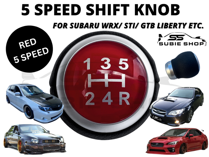 5 Speed Shift Gear Knob For Subaru Impreza WRX STI Liberty GTB Forester BRZ JDM