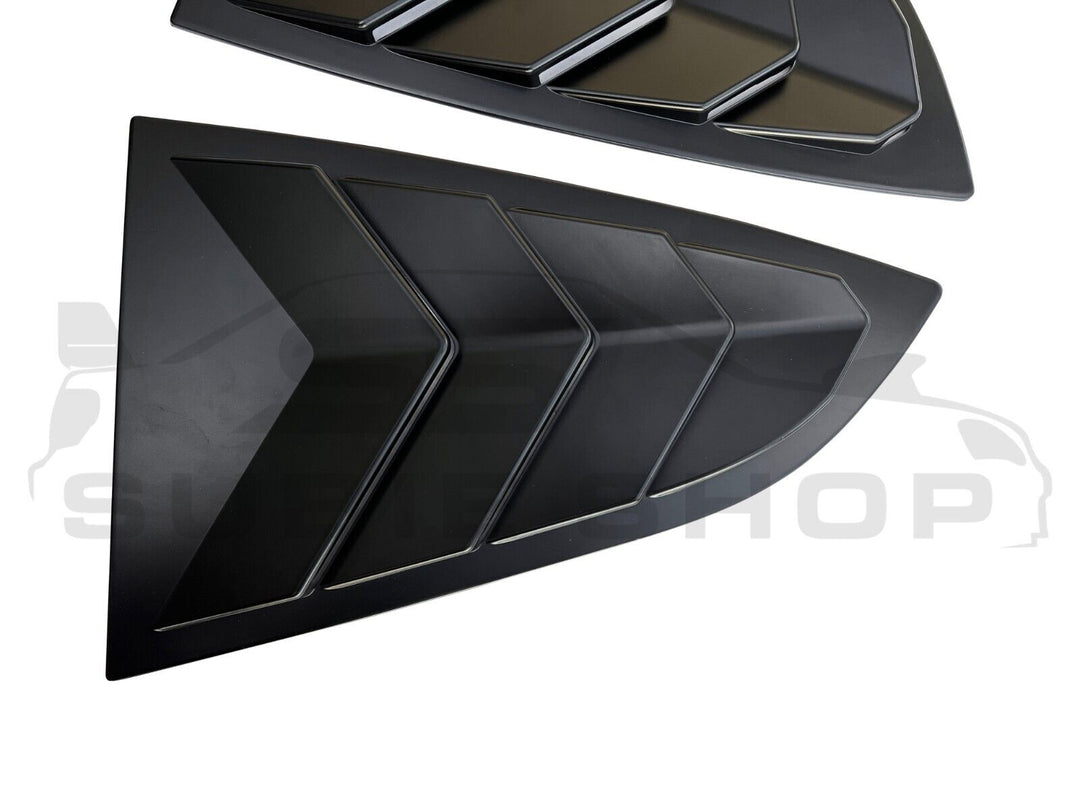 Side Rear Window Louvers Pair Trim For 21 - 23 Subaru BRZ Toyota 86 Matt Black