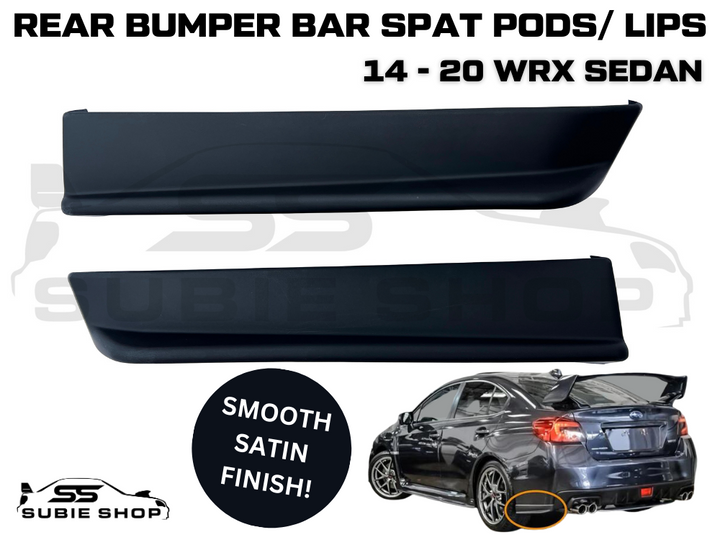 STi Style Rear Bumper Bar Apron Lip Extension Pods For 14 - 20 Subaru WRX Sedan