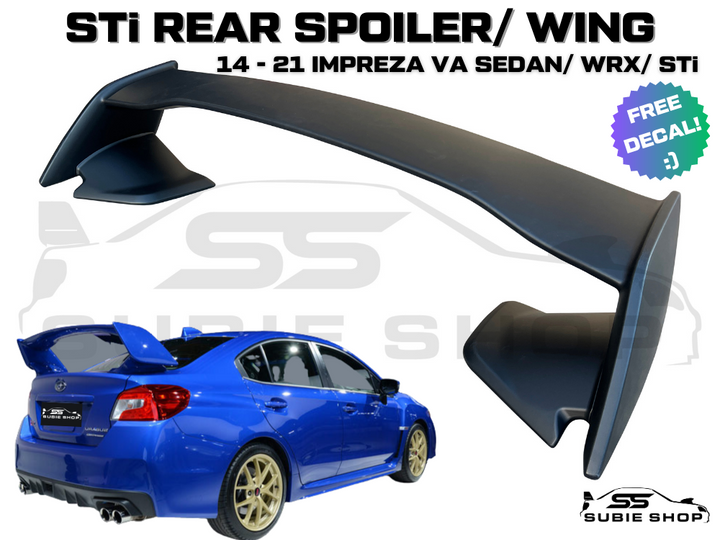 Rear Boot Lid Spoiler Wing For 14 - 21 Subaru Impreza Sedan RS/ WRX/ STi VA