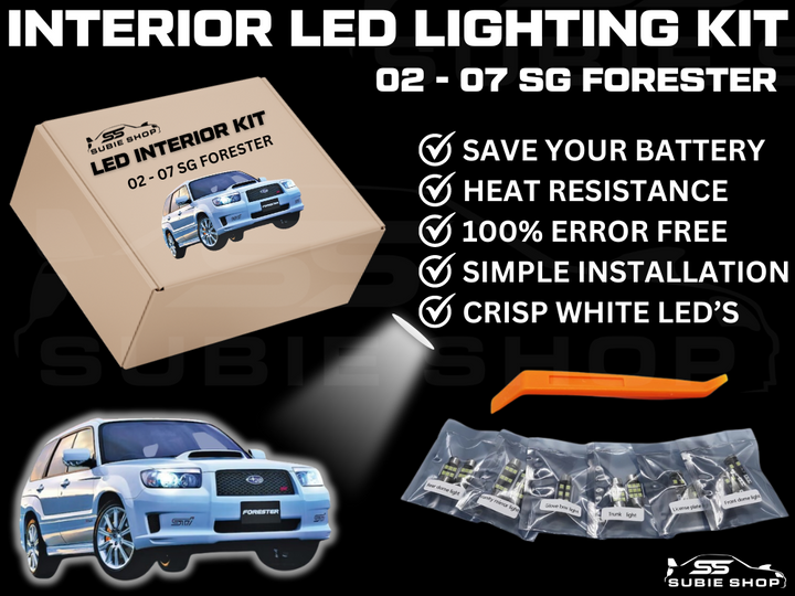 LED Interior Crisp White Light Bulb Lamp Kit For 02 - 07 SG Subaru Forester