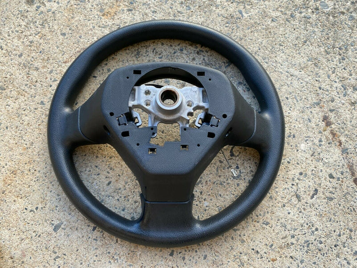 Subaru Impreza 08 - 14 GH G3 Hatch Leather Steering Wheel Black Silver Buttons 2