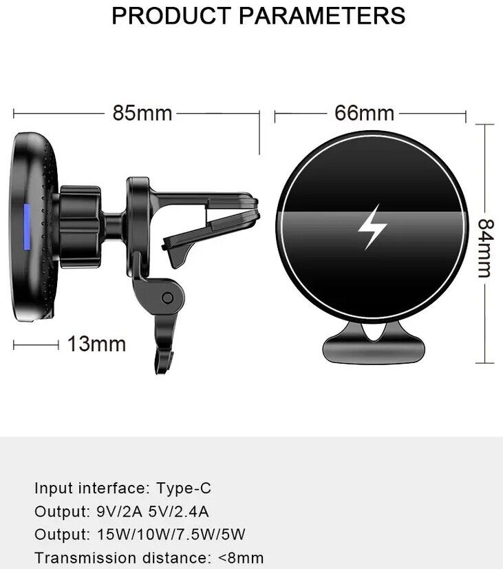 15W Wireless Phone Mobile Car Charger Holder Mount for Subaru Impreza Forester XV Liberty BRZ