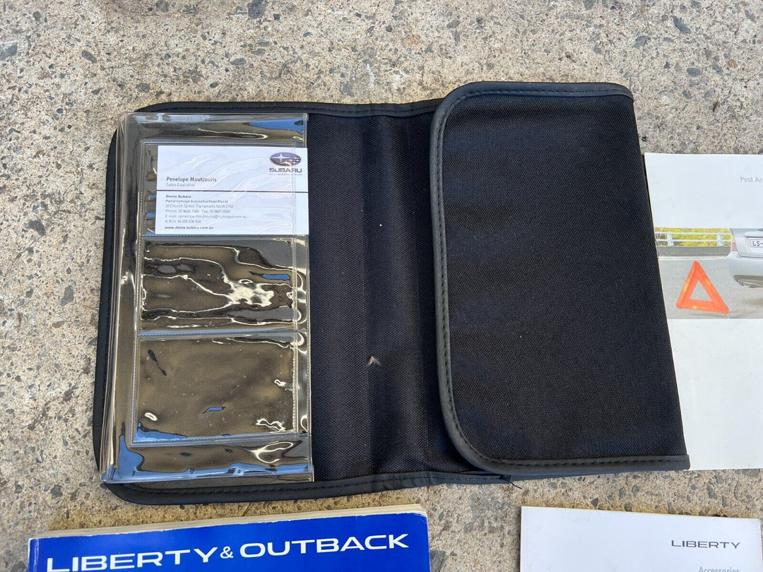 Subaru Outback Liberty H6 GEN 4 2003 -2009 Log Book Wallet Accessories Brochures