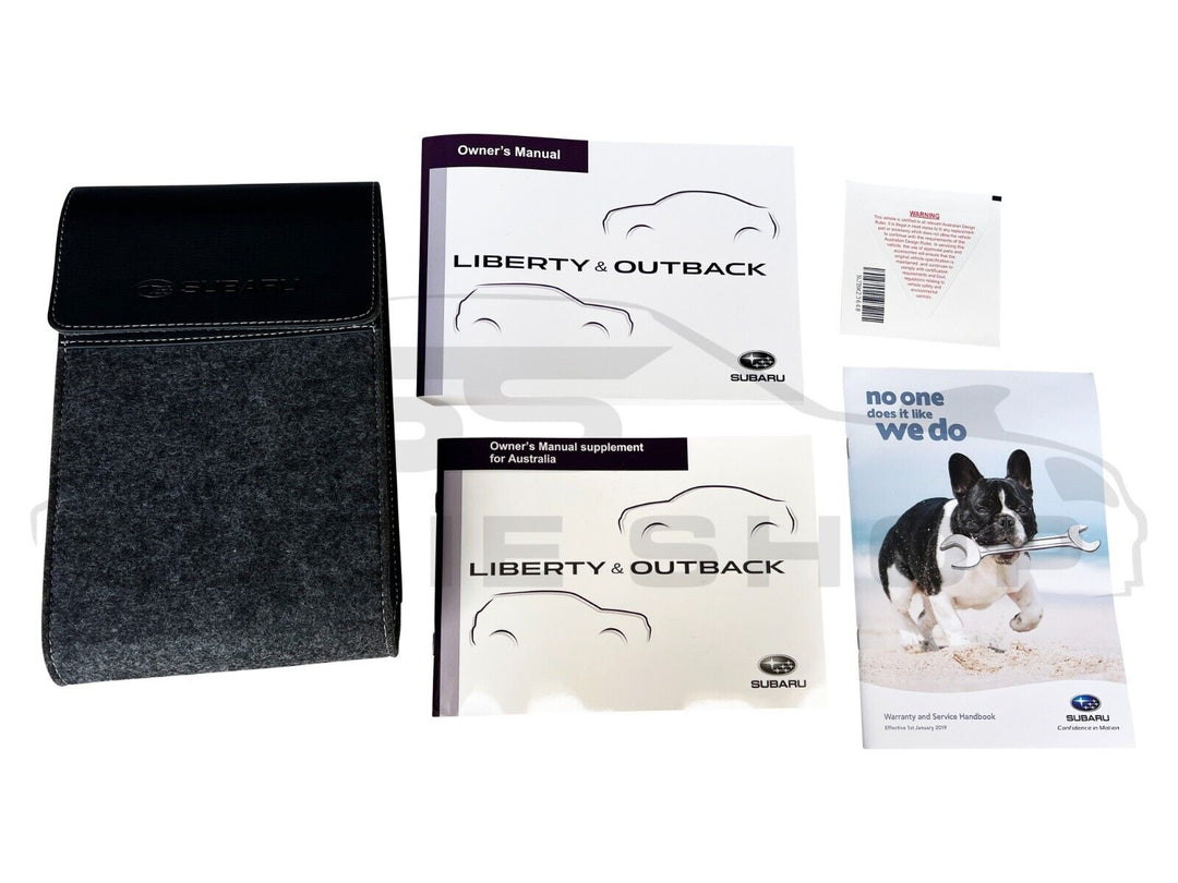 GENUINE Subaru Liberty Outback 20 + Factory Owners Manual Log Book Wallet Pouch