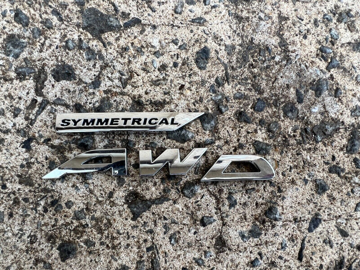 Subaru Impreza RS / WRX 08 - 11 Rear Chrome Symmetrical AWD Badge Decal GENUINE