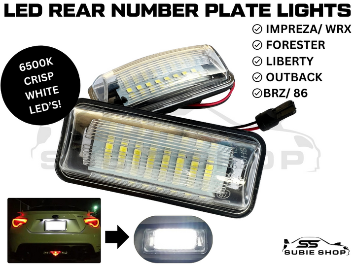 LED Number Plate Replacement Light Kit For Subaru Impreza WRX Forester BRZ XV +