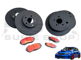 RDA Performance Brake Rotors & Pads Upgrade Kit 08 - 14 Subaru Impreza G3 WRX